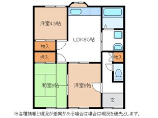 美濃川合駅 徒歩13分 2階の物件間取画像